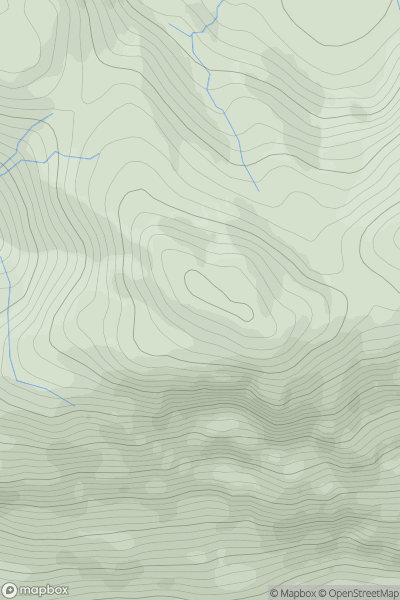 Thumbnail image for Beinn Bhuidhe [Knoydart to Glen Kingie] [NG885042] showing contour plot for surrounding peak